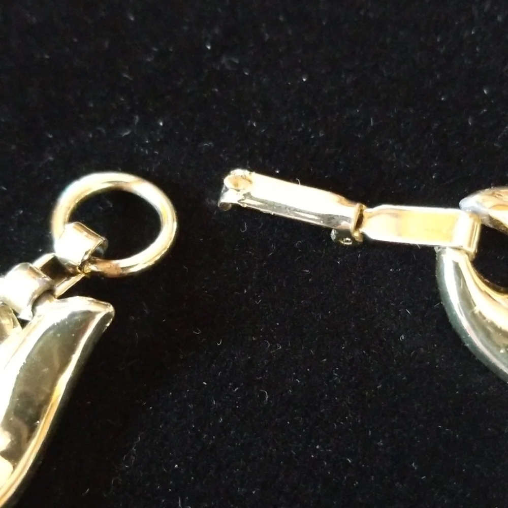 Vintage Mid Century Goldtone Link Metal Bracelet